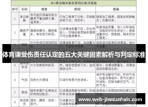 体育课受伤责任认定的五大关键因素解析与判定标准